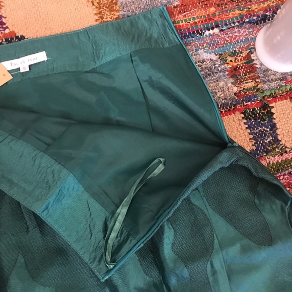 Unique Toi et Moi, Teal A-Line Skirt - Picture 7 of 8